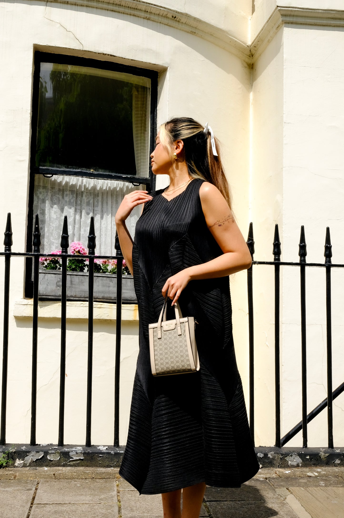 Lantern Pleat Dress