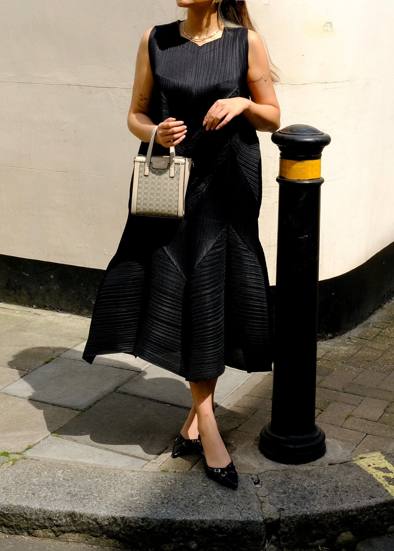 Lantern Pleat Dress
