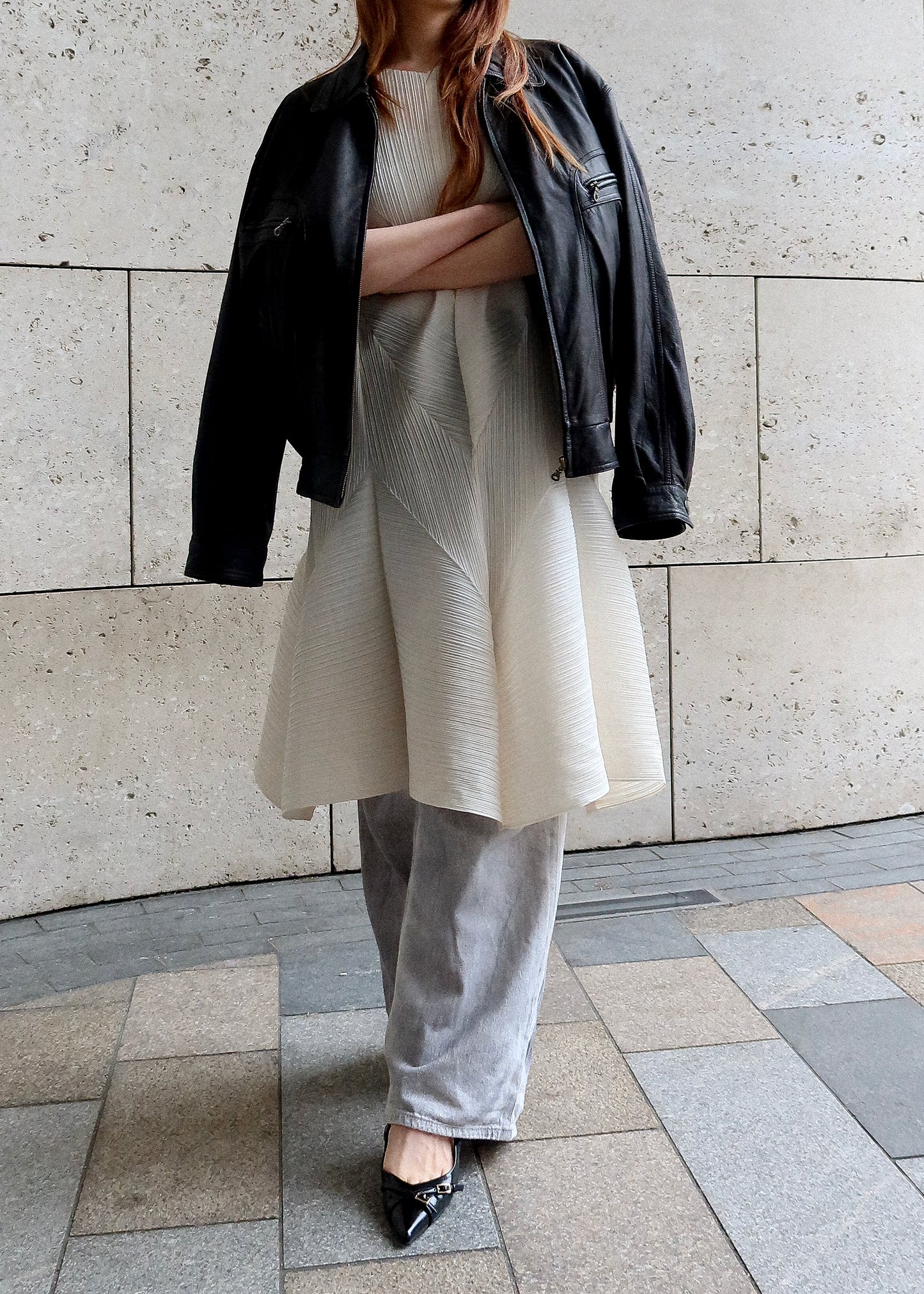 Lantern Pleat Dress