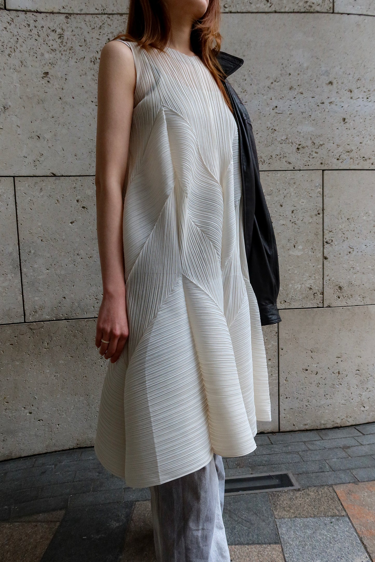 Lantern Pleat Dress