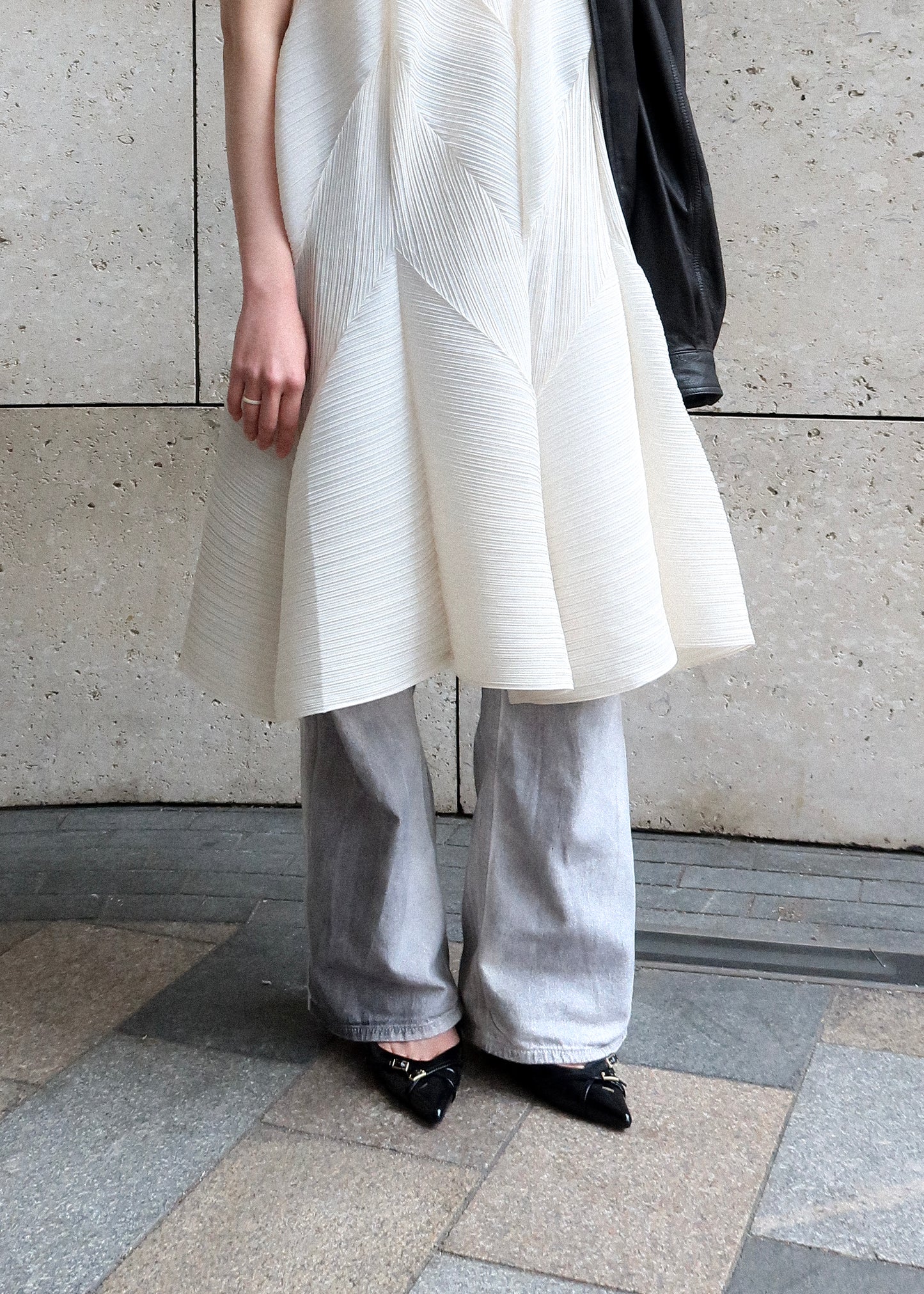 Lantern Pleat Dress