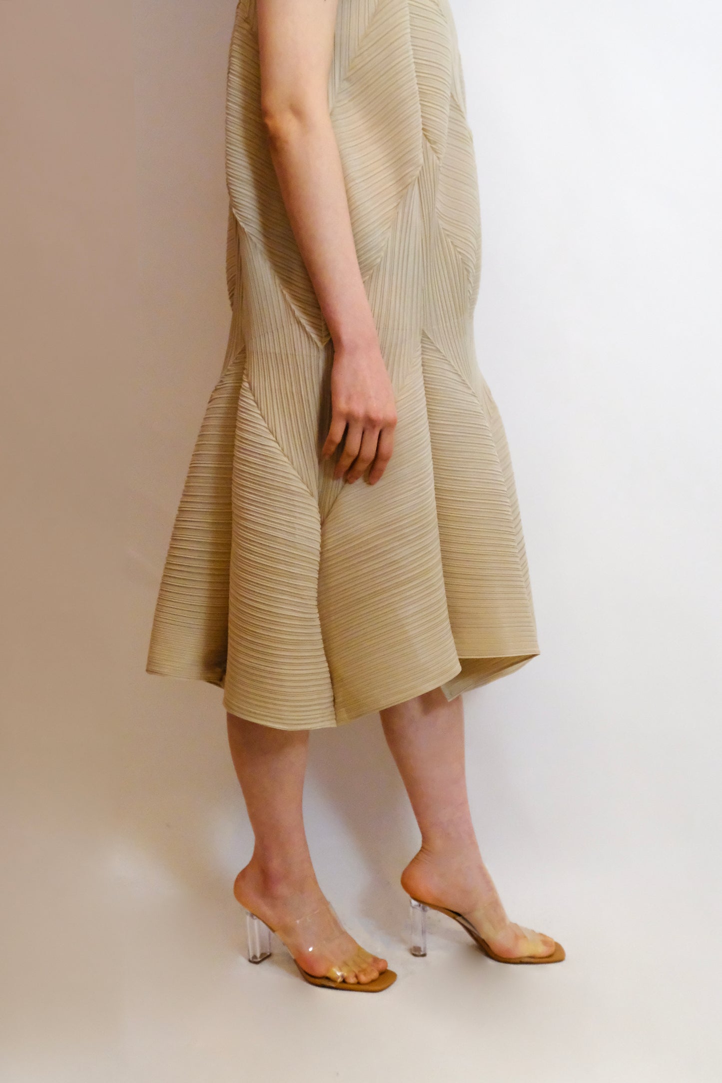 Lantern Pleat Dress