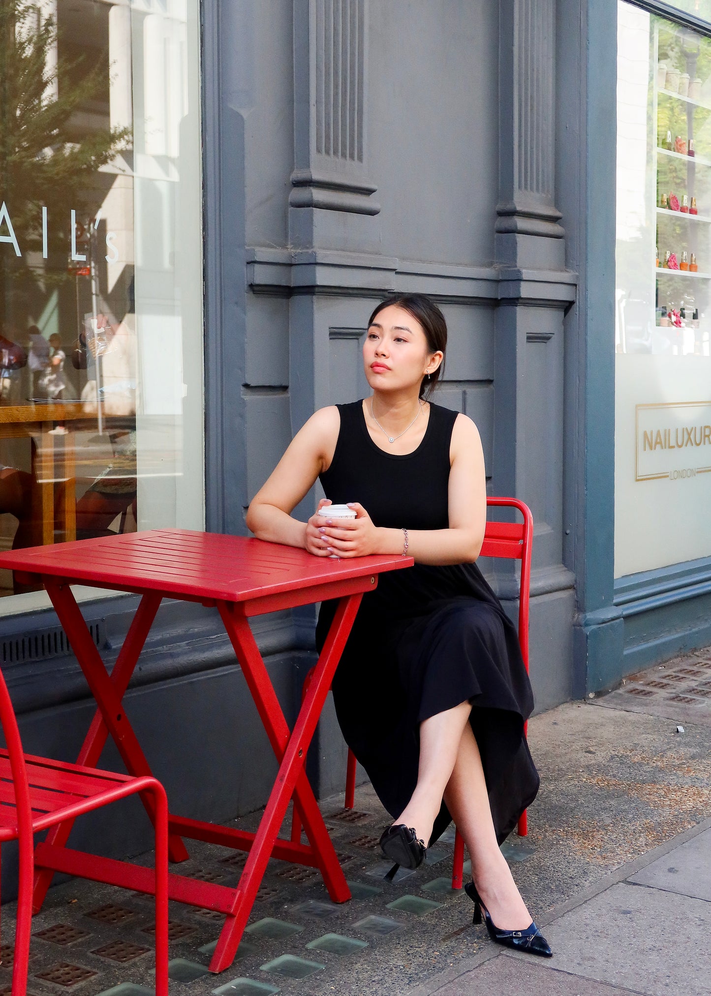 Stretchy Top Midi Sleeveless Dress