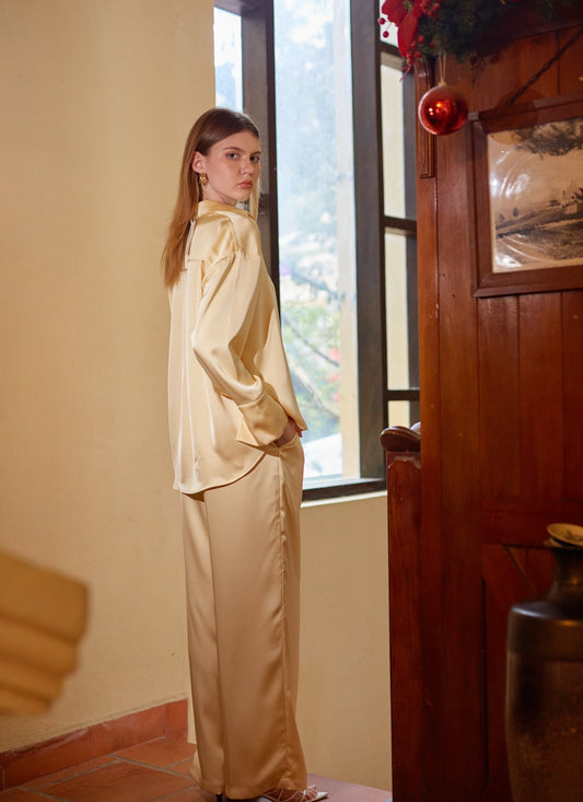 Satin Wide Leg Trouser