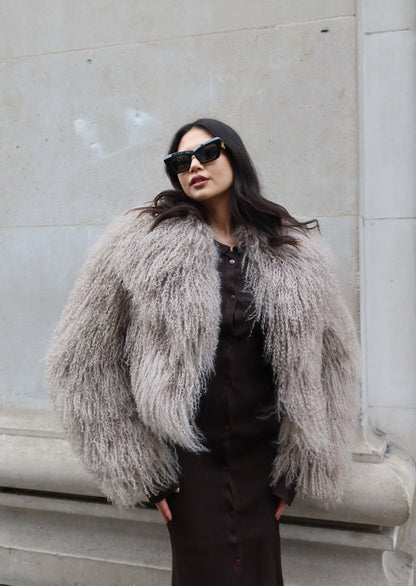 Kylie Mongolian Fur Coat