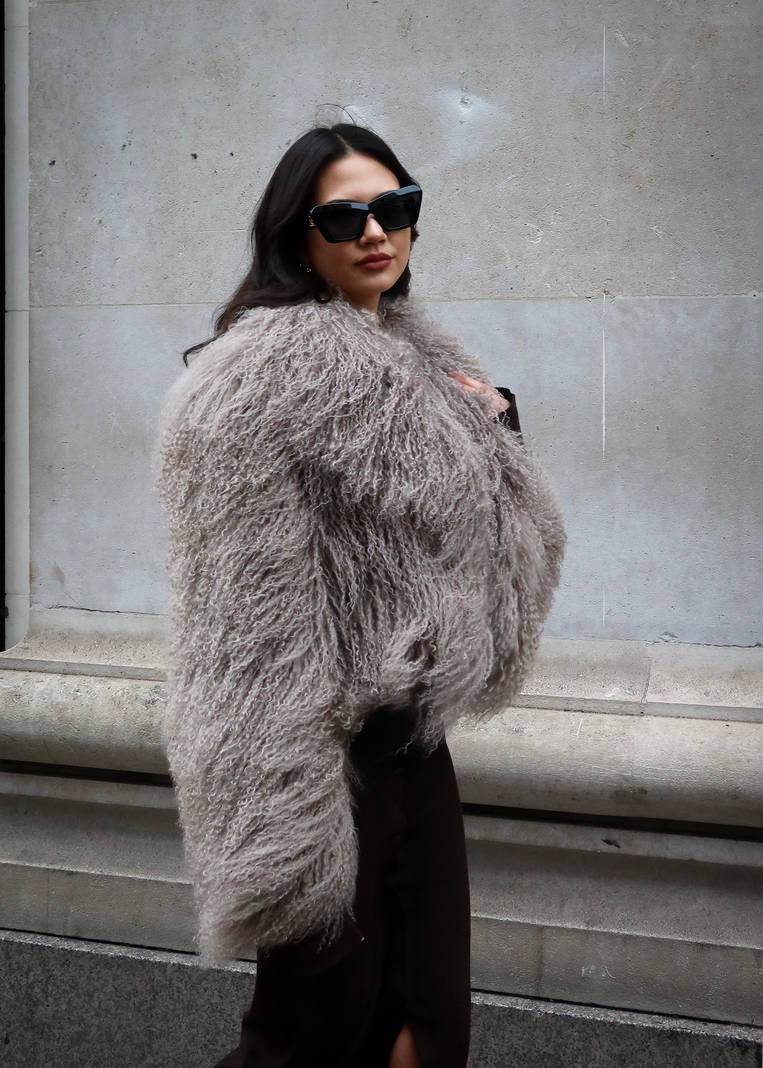 Kylie Mongolian Fur Coat