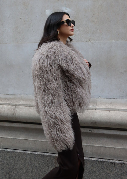 Kylie Mongolian Fur Coat