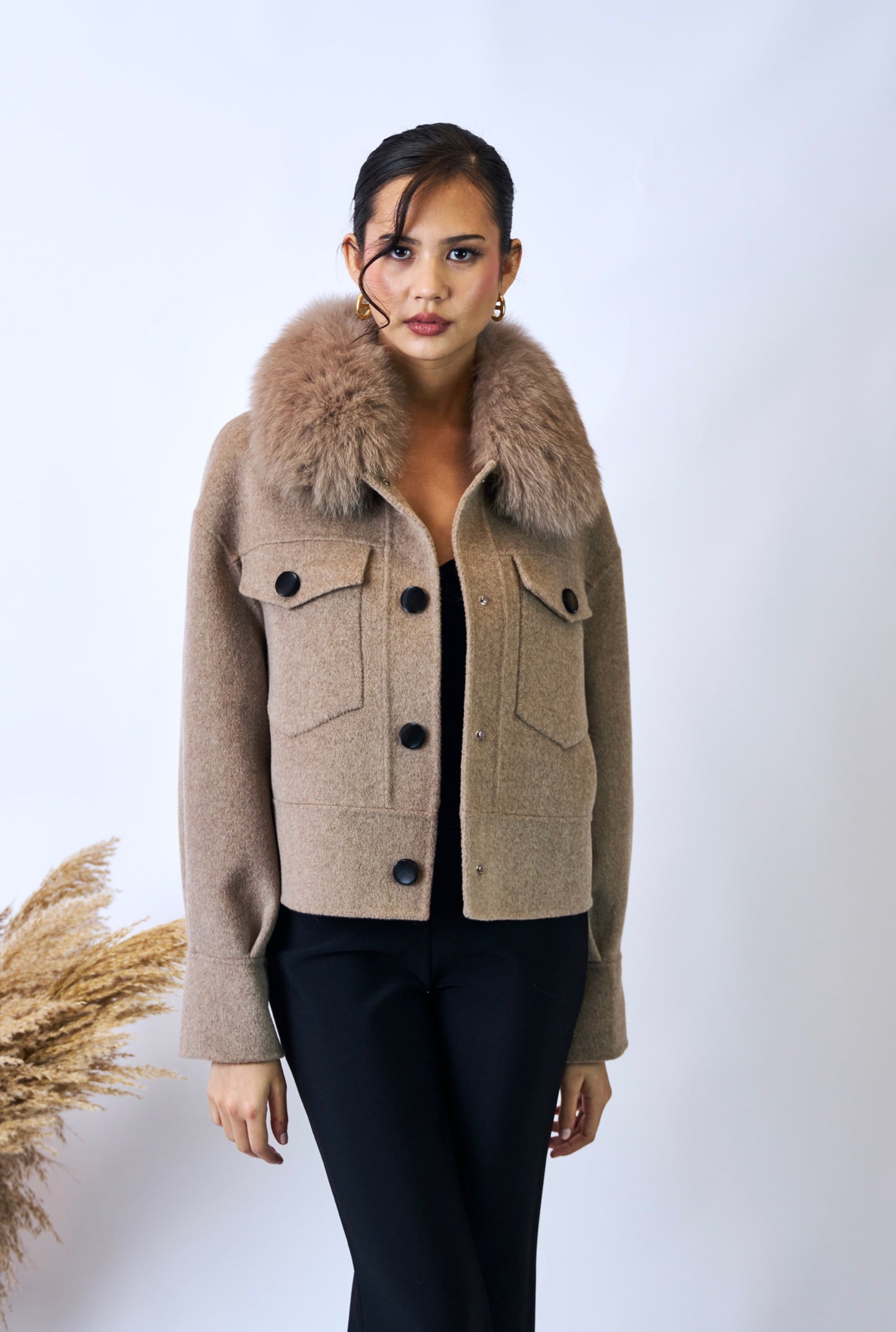 Katie Fur Cropped Jacket